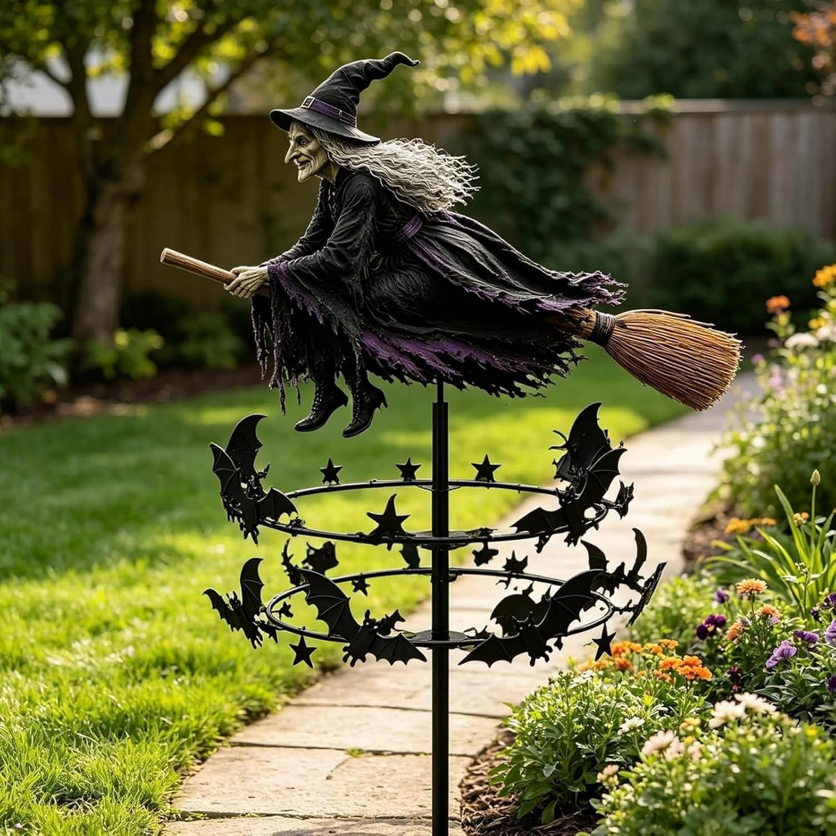 🔥50% Off Last Day -Halloween Early Bird Special🧙♀️ The Enchanted Witch Garden Wind Spinner