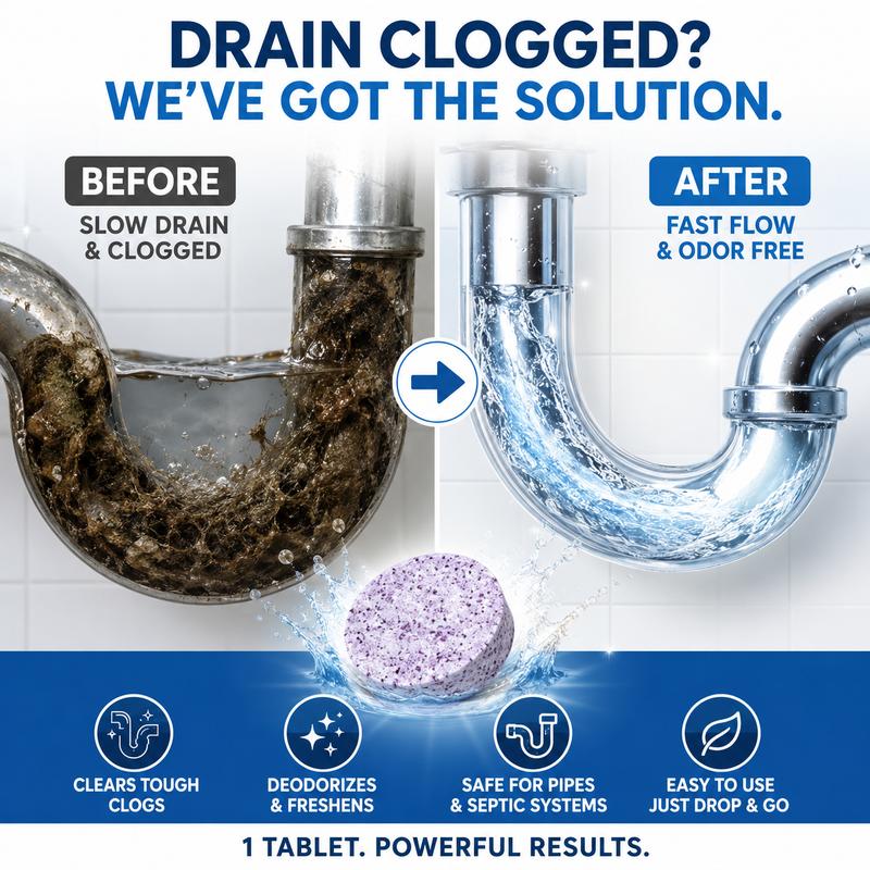 Powerful Pipe Declogging & Cleaning Tablets 🔥