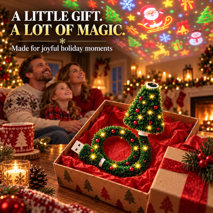 USB Christmas Projection Lamp with 6 Festive Scenes
