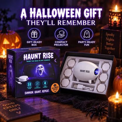 🎃 👻 Haunt Rise Halloween Window Projector-360° Adjustable Stand for Home Decor 🎃